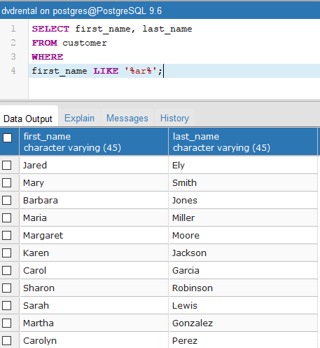 Tutorial Belajar PostgreSQL Operator Like