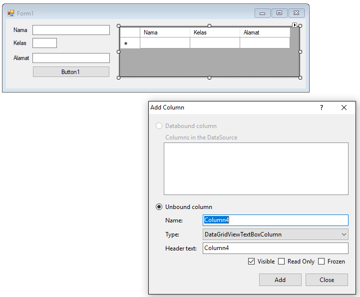 Cara Input Data Dari Textboxt Ke DataGridView Di VB.Net - Lebak Cyber