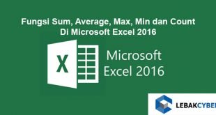Fungsi Sum, Average, Max, Min dan Count Di Microsoft Excel