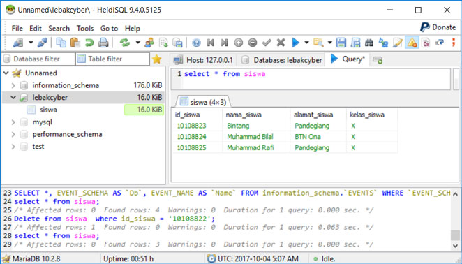 Perintah Delete Data Di Database MariaDB