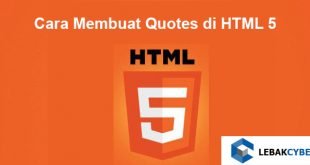 Cara Membuat Quotes di HTML 5