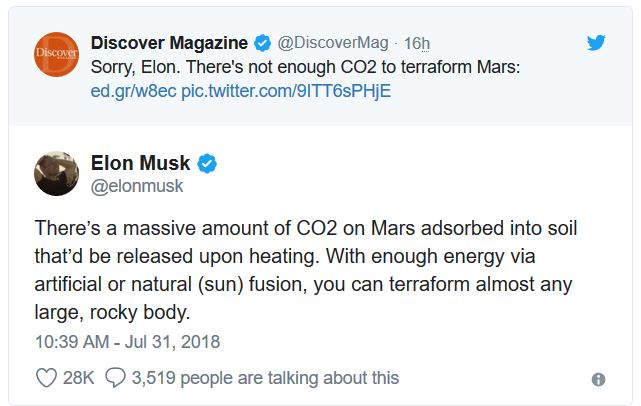 Tanggapan Elon Musk Mengenai Mars Yang Tidak Dapat Dihuni