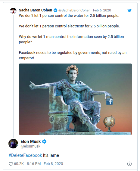 Elon Musk Sarankan Hapus Facebook