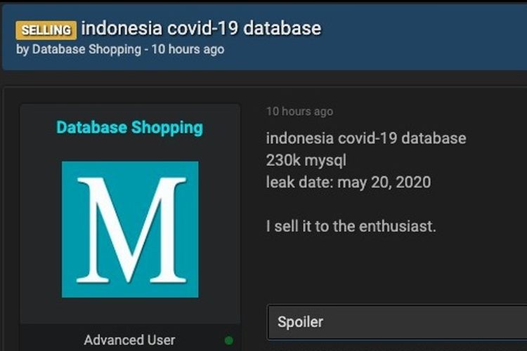 Data Tes Pasien Covid-19 Indonesia dicuri Hacker