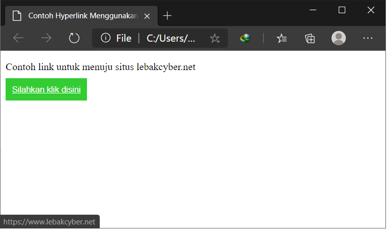 Membuat Hyperlink Dengan CSS - Lebak Cyber