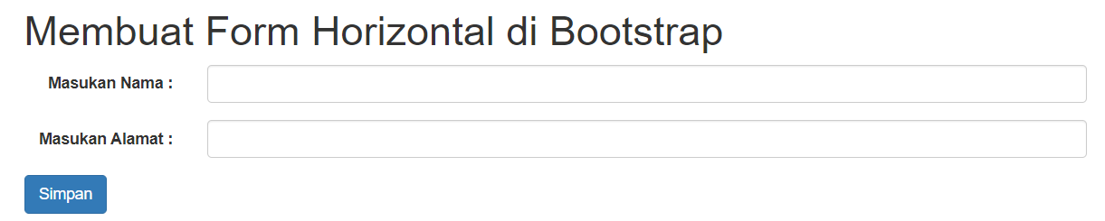 Membuat Form Menggunakan Bootstrap - Lebak Cyber