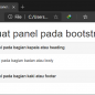 Membuat Panel Menggunakan Bootstrap